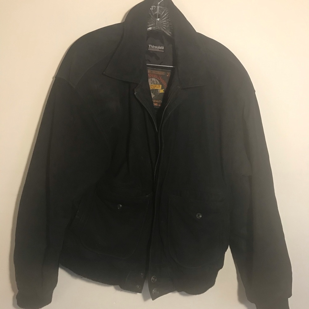 Black Suede bomber jacket
